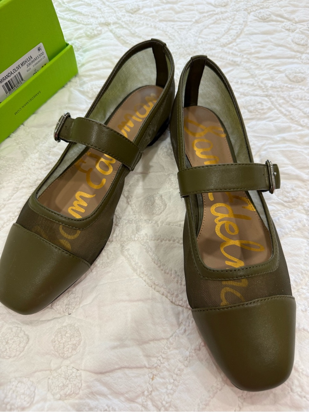 Sam Edelman Olive Mesh Mary Jane Flats with Buckle